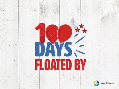 100 Days Floated By Celebration, Best for students, best on t-shirt, best to be applied with heat transfer vinyl
