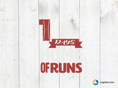 100 Days Home Runs, Best for students, best on t-shirt, best to be applied with heat transfer vinyl