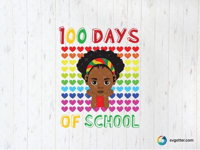 100 Days of School Celebration, Best for students, best on t-shirt, best to be applied with heat transfer vinyl
