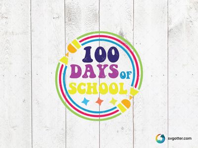 100 Days of School Celebration, Best for students, best on t-shirt, best to be applied with heat transfer vinyl