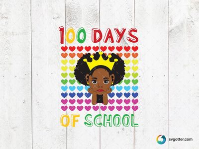 100 Days of School Celebration, Best for students, best on t-shirt, best to be applied with heat transfer vinyl