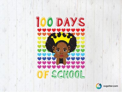 100 Days of School Celebration, Best for students, best on t-shirt, best to be applied with sublimation