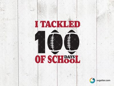 100 Days of School Football Theme, Best for students, best on t-shirt, best to be applied with heat transfer vinyl