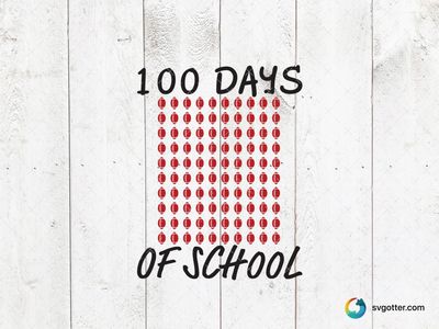 100 Days of School Football Theme, Best for students, best on t-shirt, best to be applied with screen printing