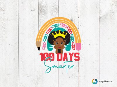 100 Days Smarter Celebration, Best for students, best on t-shirt, best to be applied with heat transfer vinyl