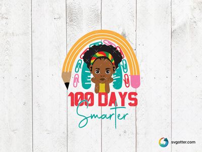 100 Days Smarter Celebration, Best for students, best on t-shirts, best to be applied with heat transfer vinyl