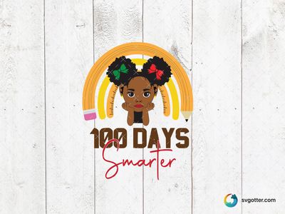 100 Days Smarter Celebration, Best for students, best on t-shirt, best to be applied with heat transfer vinyl