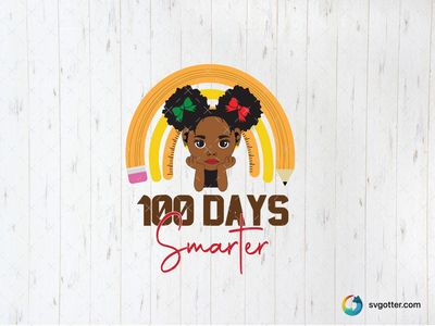 100 Days Smarter Celebration, Best for students, best on t-shirt, best to be applied with heat transfer vinyl