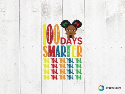 100 Days Smarter Celebration, Best for students, best on t-shirt, best to be applied with heat transfer vinyl