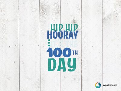 100th Day Celebration Design, Best for students and teachers, best on t-shirts and banners, best to be applied with heat transfer vinyl and screen printing
