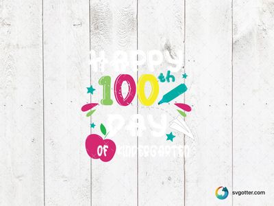 100th Day of School Celebration, Best for students and teachers, best on t-shirts and posters, best to be applied with sublimation and screen printing