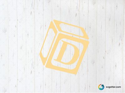 3D Letter D Block, Best for child, best on baby onesies, best to be applied with sublimation