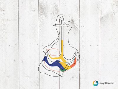 Abstract Anchor Design, Best for artist, best on wall art, best to be applied with print and cut