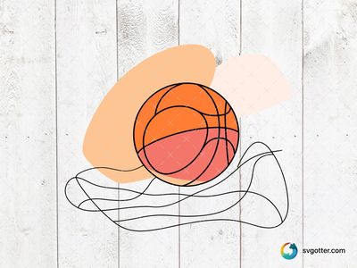 Abstract Basketball Art, Best for sports fan, best on wall art, best to be applied with print and cut