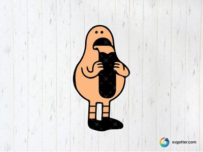 Abstract Cartoon Character, Best for artist, best on t-shirt, best to be applied with screen printing