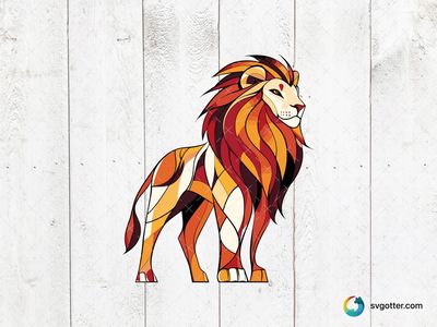 Abstract Colorful Lion, Best for artists, best on wall art, best to be applied with sublimation