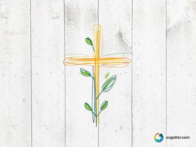 Abstract Cross with Leaves, Best for christian, best on wall art, best to be applied with sublimation