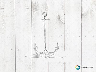 Abstract Nautical Anchor, Best for travelers, best on wall art, best to be applied with screen printing
