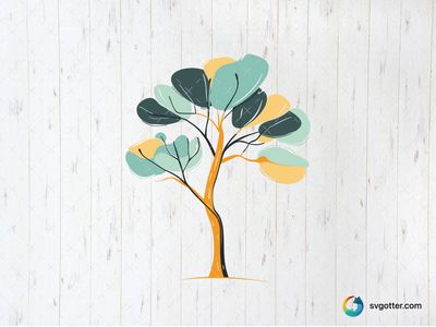 Abstract Pine Tree Illustration, Best for nature lovers, best on wall art, best to be applied with print and cut
