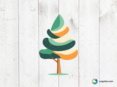 Abstract Pine Tree Illustration, Best for nature lovers, best on wall art, best to be applied with digital printing