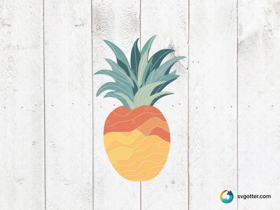 Abstract Pineapple Illustration, Best for artists, best on wall art, best to be applied with sublimation