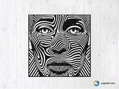Abstract Trippy Face, Best for artists, best on wall art, best to be applied with screen printing