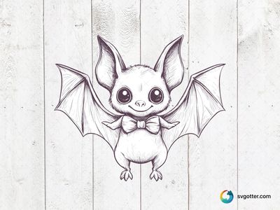 Adorable Cartoon Bat, Best for children, best on t-shirt, best to be applied with screen printing