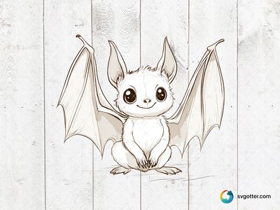 Adorable Cartoon Bat, Best for children, best on t-shirt, best to be applied with sublimation