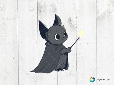Adorable Cloaked Bat, Best for children, best on t-shirt, best to be applied with sublimation