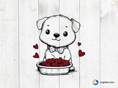 Adorable Maltese with Hearts, Best for dog lovers, best on t-shirt, best to be applied with sublimation