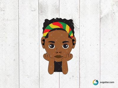 Afro Cartoon Character, Best for artists, best on t-shirt, best to be applied with sublimation