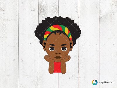 Afro Cartoon Character, Best for artists, best on t-shirt, best to be applied with sublimation