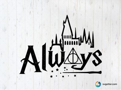 Always Hogwarts Design, Best for Harry Potter fans, best on t-shirt, best to be applied with screen printing