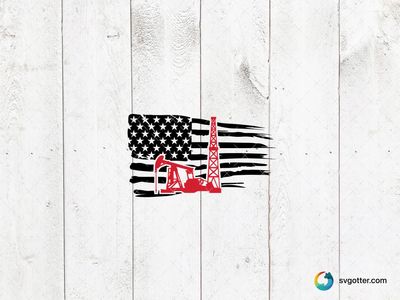 American Oil Rig Silhouette, Best for engineers, best on t-shirt, best to be applied with screen printing