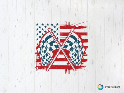 American Racing Spirit, Best for motorsport enthusiasts, best on t-shirt, best to be applied with screen printing