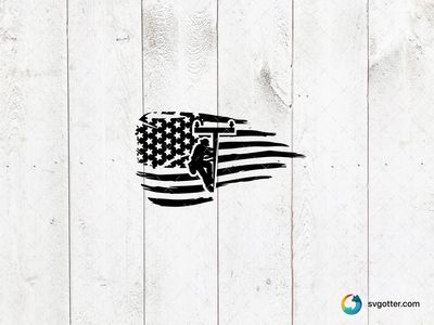 American Worker Silhouette, Best for workers, best on t-shirt, best to be applied with screen printing