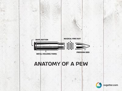 Anatomy of a Pew, Best for gun enthusiasts, best on t-shirt, best to be applied with screen printing
