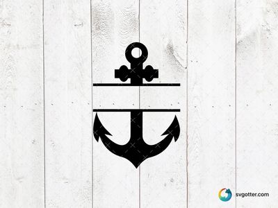 Anchor Monogram Design, Best for artist, best on tote bag, best to be applied with sublimation