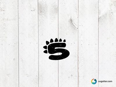 Animal Paw Number 5, Best for child, best on t-shirt, best to be applied with heat transfer vinyl