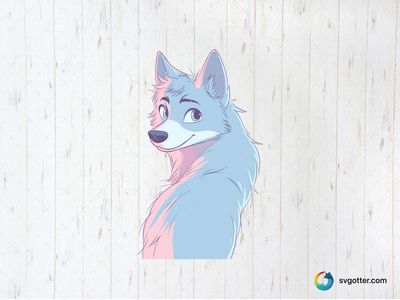 Anime Style Wolf, Best for anime enthusiasts, best on t-shirt, best to be applied with sublimation
