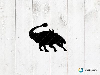 Ankylosaurus Silhouette, Best for dinosaur enthusiasts, best on t-shirt, best to be applied with screen printing