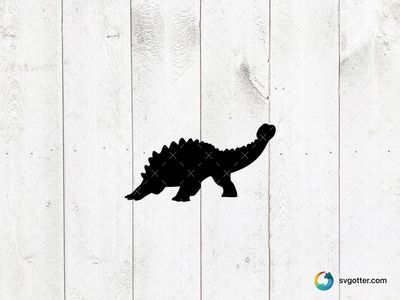 Ankylosaurus Silhouette, Best for dinosaur enthusiasts, best on t-shirt, best to be applied with screen printing