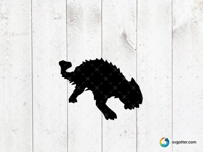 Ankylosaurus Silhouette, Best for dinosaur enthusiasts, best on t-shirt, best to be applied with screen printing