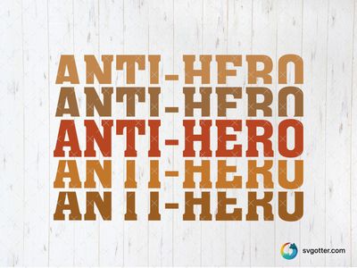 Anti-Hero Typography, Best for music lovers, best on t-shirt, best to be applied with screen printing