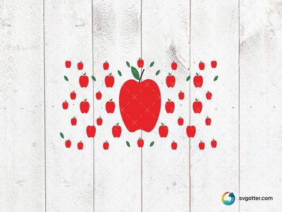Apple Pattern Design, Best for teachers, best on mug, best to be applied with sublimation