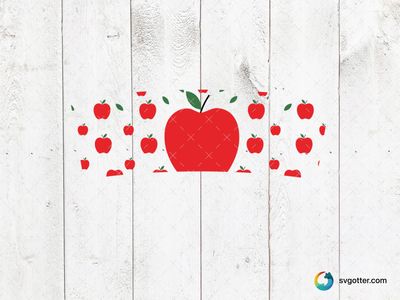 Apple Pattern Design, Best for teachers, best on mug, best to be applied with sublimation