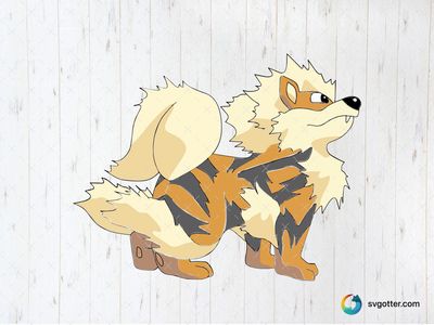Arcanine Illustration, Best for Pokemon fans, best on t-shirt, best to be applied with sublimation