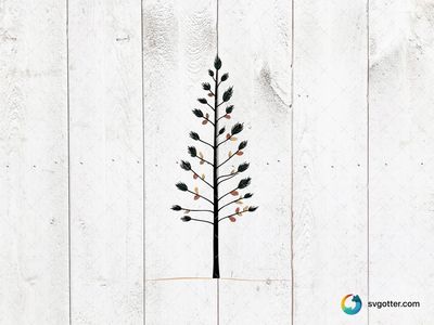 Artistic Pine Tree, Best for nature lovers, best on wall art, best to be applied with print and cut