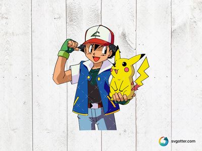 Ash and Pikachu Adventure, Best for anime fans, best on t-shirt, best to be applied with sublimation