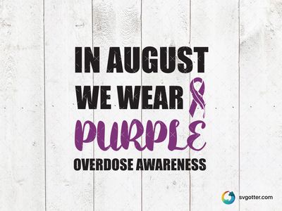 August Purple Awareness, Best for activists, best on t-shirt, best to be applied with screen printing